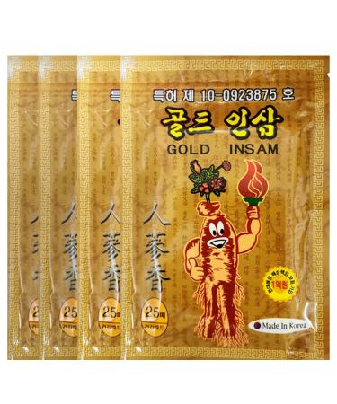 DEAD SKIN Korean Traditional Herbal Patch with Ginseng Power Strips 25 Counts x 4 Packs