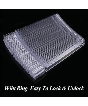 100 Pieces Nail Tips Display Ring - Transparent Nail Swatches for Salon Exercises | Nail Art Showcase - Buy Online on GoSupps.com