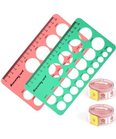 4Pcs Nipple Rulers Set Nipple Ruler for Flange Sizing Silicone & Soft Flange Size Measure for Nipples Nipple Flange Measuring Tool with 1.5m Soft Tape Measure