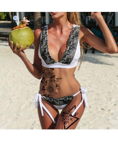 Cerlaza Temporary Tattoos for Women - 10 Sheets of Sexy and Realistic Semi-Permanent Waterproof Tatuajes Temporales for Half Arm Sleeve - Long Lasting Designs including Flowers, Snakes, Butterflies, and Tigers - Buy Online on GoSupps.com