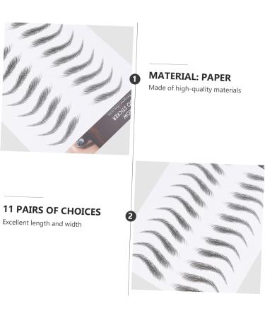 Abaodam 12 Sheets waterproof eyebrow stickers makeup stickers eyebrow stencils False Eyebrows Cosmetics edge - Buy Online on GoSupps.com