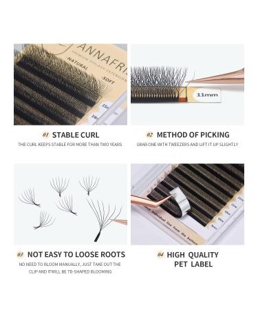 Buy 7D Premade Fan W Shape Eyelash Extensions | 0.07 C Curl | 8-15mm Mix | Professional Self Fanning False Lashes for Makeup - Buy Online on GoSupps.com
