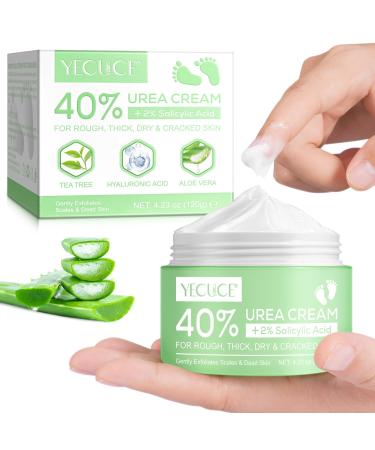 Urea Cream 40% Urea Foot Cream Cracked Heel Repair Cream For Feet and Hand for Deep Moisturizing Callus Remover Nourishes Soften For Feet Knees Hand 120g