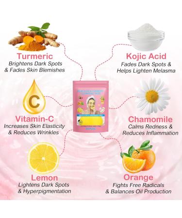 Turmeric & Kojic Acid Cleansing Pads - 40 Exfoliating Pads for Face & Body | Brightening Oil Balancing & Dark Spot Reduction with Vitamin C & B5 - Buy Online on GoSupps.com