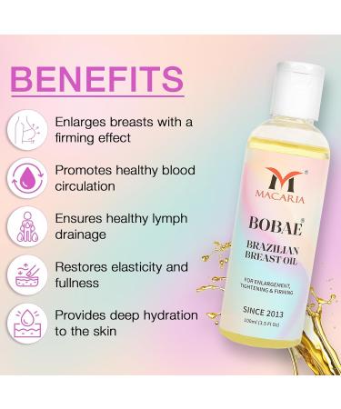 MACARIA Bobae Brazilian breast Tightening Oil for sagging breast Bust boobs Enhancement Oil trans - Buy Online on GoSupps.com