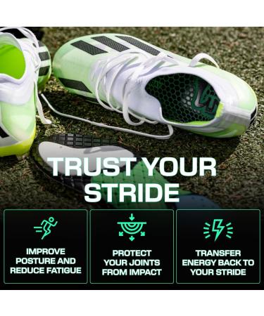Lux Dual Grip Sports Insoles GripArray - Shock Absorbing Athletic Inserts for Soccer Running Golf Basketball & Tennis - Men & Women Med L (9.5-13 / 11-14.5 - Buy Online on GoSupps.com