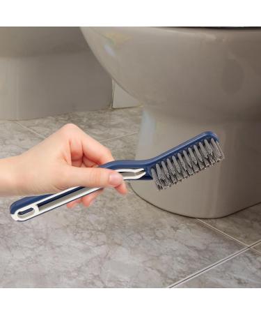Bathroom Cleaning Brush - 2-in-1 Tile Scrub Brush Bathroom Scrubbing Brush | Comfortable Grip Tile Floor Scrubber Floor Scrubbing Brush for Bathroom Kitchen Living Room Blue - Buy Online on GoSupps.com