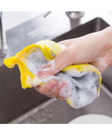 Pot Washing Sponges Double-Sided Cleaning Spongs Household Scouring Pad Wipe Dishwashing Sponges Cloth - Buy Online on GoSupps.com