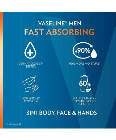 Vaseline Men Healing Moisture Body Lotion 20.3 oz - Fast Absorbing Formula - Buy Online on GoSupps.com