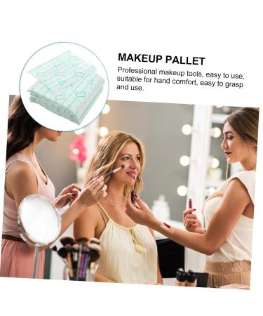 Buy Minkissy 100pcs Makeup Hand Palette & Adhesive Tape Disposable Serving Tray & Nail Palette for Professional Makeup & Cosmetic Use - Buy Online on GoSupps.com