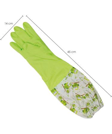TRIXES Long Green Rubber Pond and Drain Gloves - Heavy Duty Waterproof for Household & Garden Chores - Buy Online on GoSupps.com