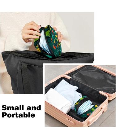 Shop Grunge Women's Napkin Storage Bag - Colorful Dinosaur Design | Portable Menstrual Cup & Bandage Organizer for First Period - Buy Online on GoSupps.com
