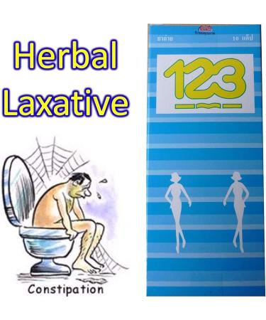 123 Natural Herbal Laxative - 10 Capsules Pack | Gentle Relief for Occasional Constipation - Buy Online on GoSupps.com