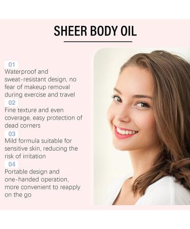  Mimoqk Brightening Body Oil Mild Skin Care Liquid Natural Nourishing Formula UV Protection 15 ml Lightweight Body Ideal for Travel Sports Daily Use - Buy Online on GoSupps.com