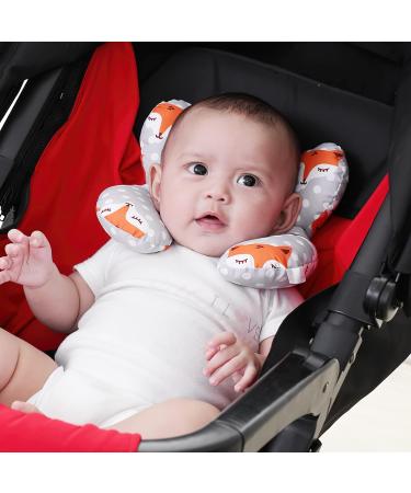 Fox Baby Car Travel Pillow - Infant Head & Neck Support Cushion for Car Seat & Stroller - Buy Online on GoSupps.com