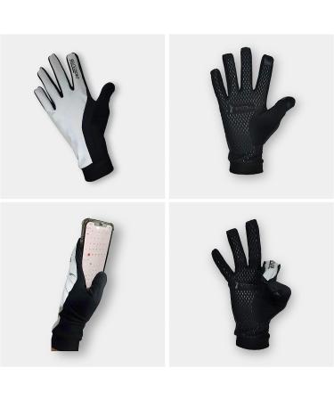 ReflecToes Reflective Running Gloves - Touchscreen - Hi Vis Winter Gear - Black - Medium - Buy Online on GoSupps.com