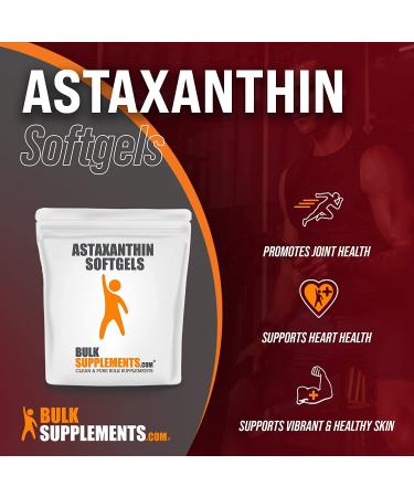 BulkSupplements Astaxanthin 12mg Softgels - Antioxidant & Eye Health Supplement - 100ct (100 Servings) - Buy Online on GoSupps.com