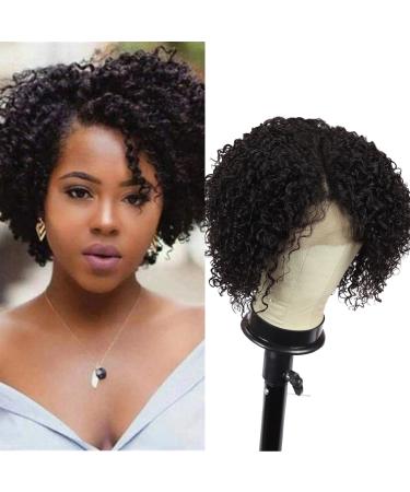 Blissource Short Kinky Curly Wigs Human Hair Wigs for Black Women 10inch Short Curly L Part Lace Front Wigs 150% Density Unprocessed Brazilian Glueless Wigs Side Part Wig African American Women Wig natural(kinky curl) 10...