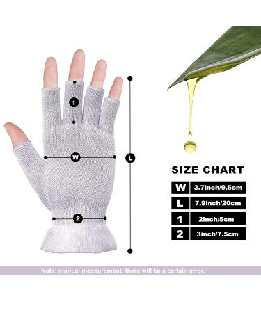 MIG4U 3 Pairs Fingerless Moisturizing Gloves for Eczema Treatment - Pale Purple L/XL - Touchscreen & UV Protection - Buy Online on GoSupps.com