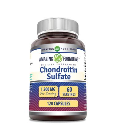 Amazing Formulas Chondroitin Sulfate 1200 Mg Supplement | Capsules | Non-GMO | Gluten-Free | Made in USA (1 Pack | 120 Count) Unflavored 1 Count (Pack of 1)
