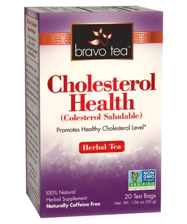 Bravo Tea Cholesterol Health Herbal Tea Caffeine Free, 20 Tea Bags