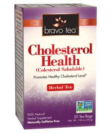 Bravo Tea Cholesterol Health Herbal Tea Caffeine Free, 20 Tea Bags - Buy Online on GoSupps.com