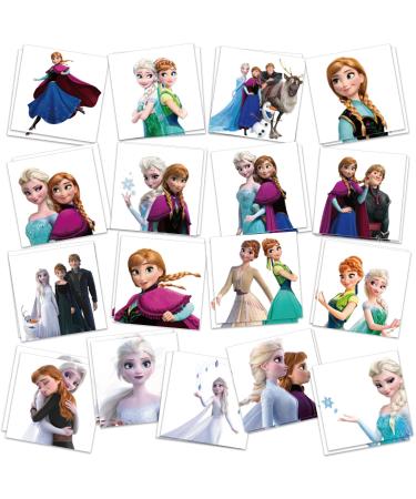 Frozen Birthday Party Supplies  34Pcs Temporary Tattoos Party Favors  Removable Skin Safe  Fake Tattoo Stickers for Goody Bag Treat Bag Stuff for Frozen Birthday Party Gifts Add Some Magic to Your Look