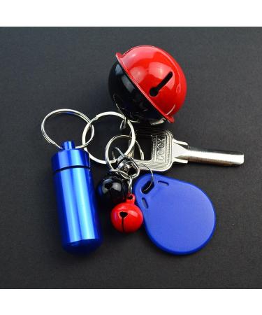 10 Pcs Waterproof Aluminum Pill Holders with Keychain - Portable Pill Case for Travel - Bantoye Multicolor Drug Containers - Buy Online on GoSupps.com