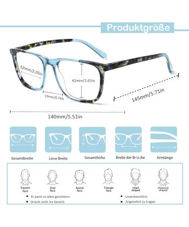 COJWIS 4 Pack Multifocal Reading Glasses for Men - Blue Light Filter Computer Glasses | Stylish 2.5x Magnification in 4 Colors - Buy Online on GoSupps.com
