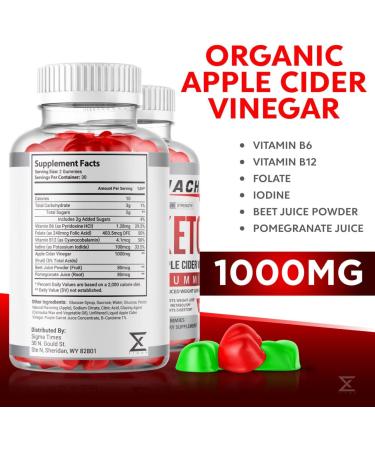 Mach 5 ACV Keto Gummies - Organic Apple Cider Vinegar Advanced Weight Loss Gummies | Vegan & Non-GMO Formula for Men | 60 Gummies - Buy Online on GoSupps.com