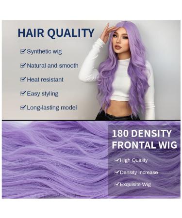 MUPUL Purple Body Wave 26inch Synthetic Wig for Women - Perfect for Cosplay, Halloween Parties and Daily Wear - Buy Online on GoSupps.com