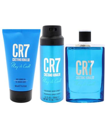 Cristiano Ronaldo Play It Cool for Men - 3 Pc Gift Set 3.4oz EDT Spray 5.1oz Shower Gel 4.1oz Body Spray - Buy Online on GoSupps.com