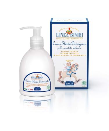 Helan, Baby Line, Baby Body Moisturizer, Fluid and Cleansing Cream - Calming and Nourishing Action with Calendula and Sweet Almonds - Softness and Softness, 240 ml - Made in Italy