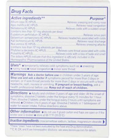 Boiron Coldcalm Cold Relief 60 Tablets (Pack of 3) - Fast-Acting Relief for Cold Symptoms - Buy Online on GoSupps.com