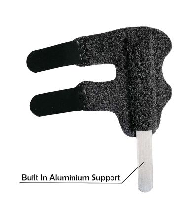 Trigger Finger & Mallet Finger Splints Set | Index & Ring Finger Straightener | 2pc Black Splint Kit - Buy Online on GoSupps.com