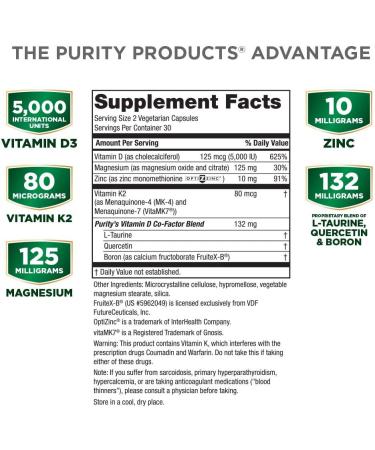 Purity Products Dr. Cannell's Advanced D | Vitamin D3 Super Formula with K2, Zinc, Magnesium & More | 60 Vegetarian Capsules - Buy Online on GoSupps.com