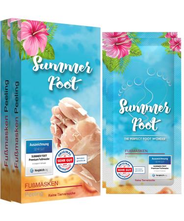 Summer Foot 2 pair of premium cornea socks - cornea's foot mask - mask for soft feet - effective foot care - Dermatologically tested 2 pairs for you (4 masks)