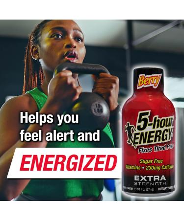 5-hour ENERGY Extra Strength Berry Energy Shot 1.93oz 20-Pack Sugar Free Caffeine Energy Booster with B-Vitamins & Amino Acids Zero Calorie - Buy Online on GoSupps.com