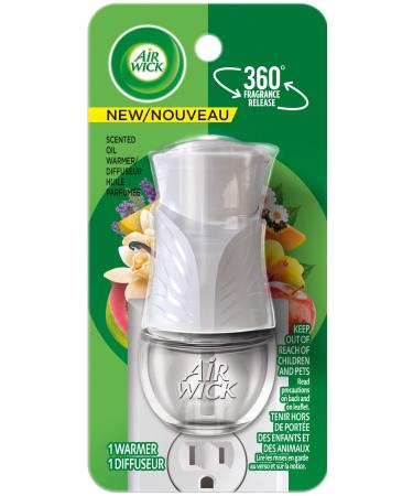 Air Wick plug in Scented Oil Warmer, White, 1 Count, Essential Oils, Air Freshener 1 Count (Pack of 1)