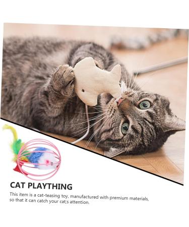 3pcs Cat Toy Themberchaud Plush Cat Mouse Toy Pet Toys Squeak Mouse Cat Toy Cage Mouse Ball Cage Mouse Toy Mouse Toy for Cat Plush Mouse Toy Cat Playing Balls Toy Cat Ball Pet Cat With Cages - Buy Online on GoSupps.com
