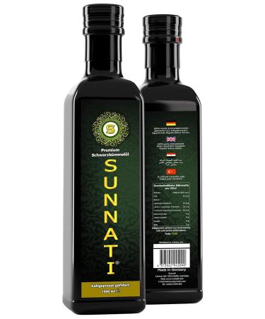 Sunnati PREMIUM Black Cumin Oil 1000ml - Cold Pressed 100% Pure Vegan Egyptian - Freshly Pressed 1L | Buy Online Internationally - Buy Online on GoSupps.com