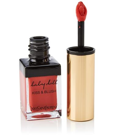 Yves Saint Laurent Baby Doll Kiss and Blush Lip Gloss for Women  No. 5 Rouge Effrontee  0.33 Ounce