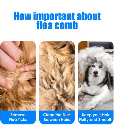 Electric Flea Comb for Cats Dogs - Pet Flea Comb to Kill Fleas and Eggs Electronic Lice Remover Grooming Comb Brush - Buy Online on GoSupps.com