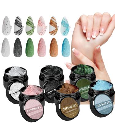 G n rique 3D Nail Carving Gel - No Wash Plaster Texture Scratch Resistant Shine | Creative Gel Manicures Ideal Women Beginners Family Use Application FA