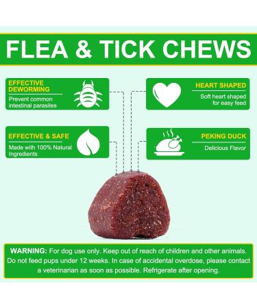 Uocasi Flea and Tick Prevention for Dogs Chewables - Natural Pest Defense Supplement with Peking Duck Flavor (375g, 150 chews) - Buy Online on GoSupps.com