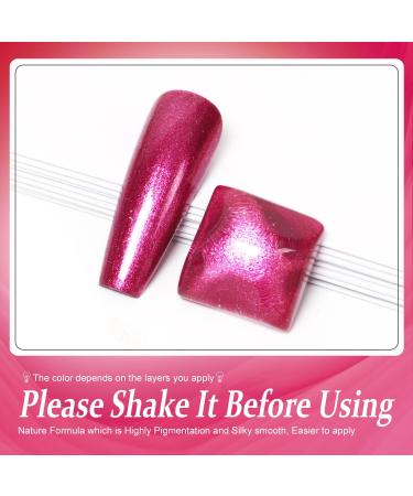 DouborQ Glitter Nail Polish Bright Red Glimmer Long-lasting Sequins Nail Art Varnish (08) Bright Red-08 - Buy Online on GoSupps.com