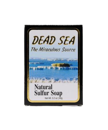 Malki Dead Sea Products Natural Sulfur Soap | Natural Face & Body Sulfur Soap Bar | Soothe Acne and Dry Skin Naturally