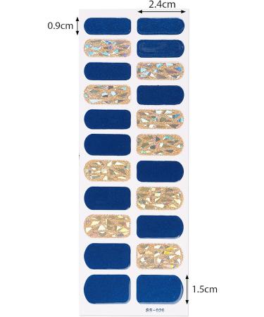 4 Sheets Nail Stickers Nail Wraps Self Adhesive Full Nail Wraps Red Pink Gold Navy Blue Laser Shiny Nail Polish Stickers for Women Nail Art - Buy Online on GoSupps.com