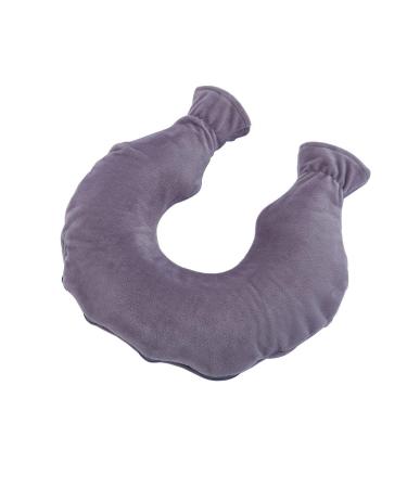 KUFL High-quality neck heat bottle made of PVC with an extra soft fleece and zip and large opening-relieves neck back and shoulder pain through heat therapy (gray) - Buy Online on GoSupps.com