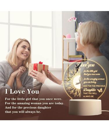 Vetbuosa Birthday Gifts for Daughter | Acrylic Night Light | Daughter Gift from Mum | First Day of School Gift | Daughter Presents Night Lamp - Buy Online on GoSupps.com
